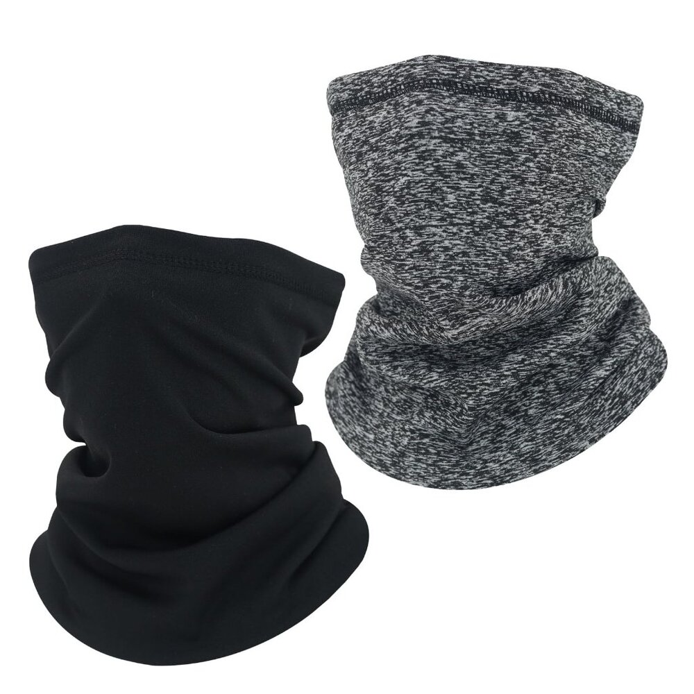 2 Pack Winter Neck Gaiter Balaclava Scarf for Outdoor Sports
